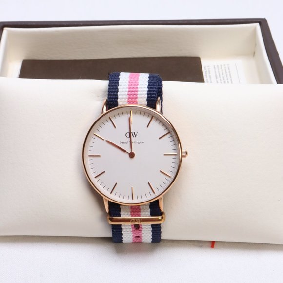 Daniel Wellington Accessories - Daniel Wellington Rose Gold Stainless Classic Winchester Nylon Strap Watch $209